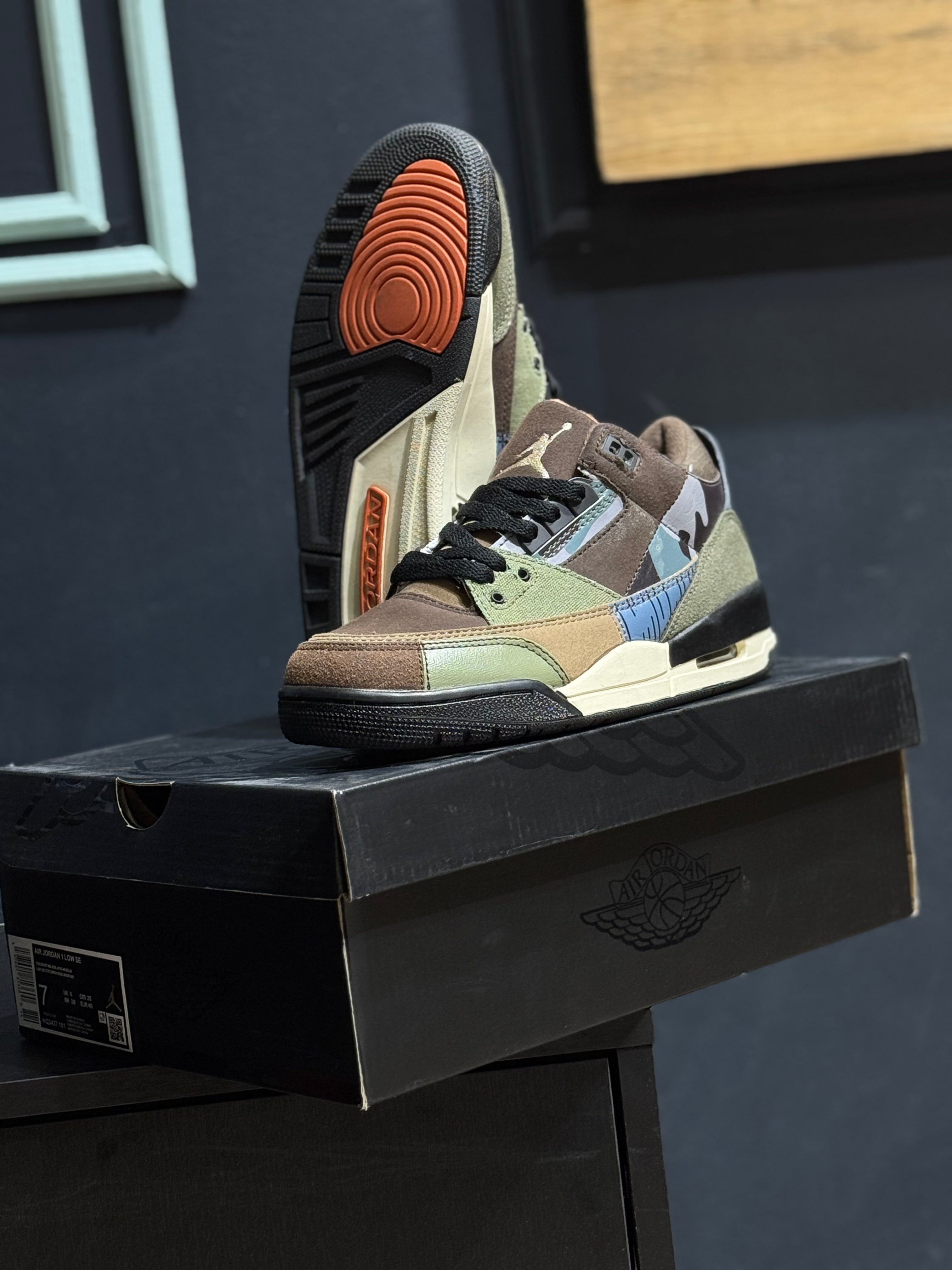 Jordan retro 3 patchwork camo