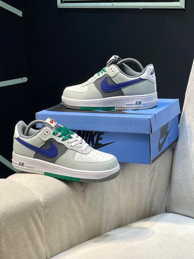 Nike Air Force one Grey Royal Green